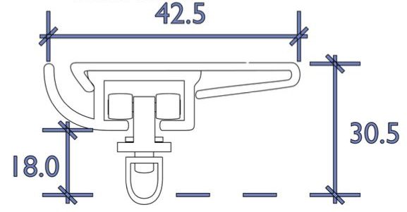 J Track curved Wheel Runner